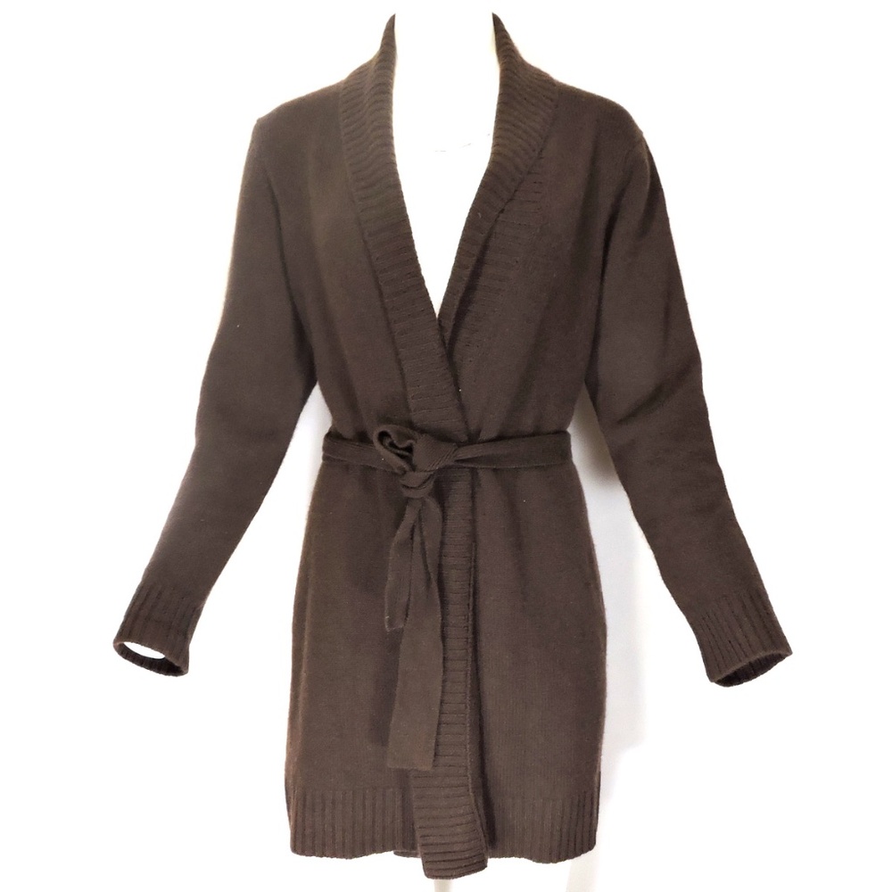 PURE CASHMERE ⚜WOMEN'S DARK PURPLE FASHION LONG CARDIGAN